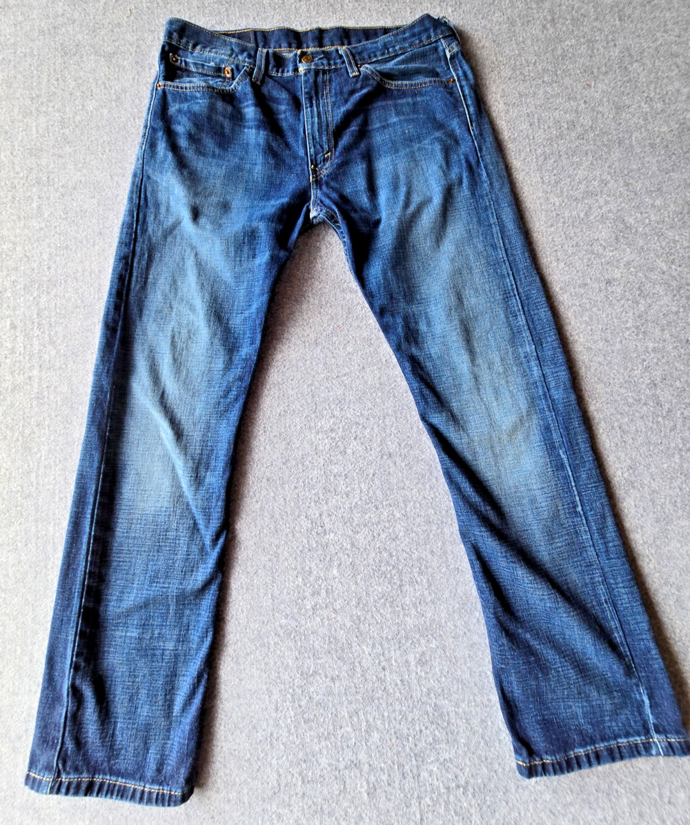 Levis 513 Men's Jeans Slim Straight Medium Wash Blue Denim 34"x29"